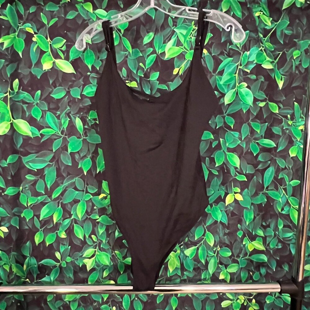 Offline by Aerie Black Real Me One-Piece Cheeky (Large)